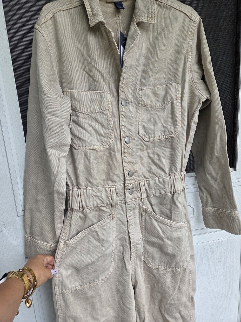 Universal Thread Women’s Ecru Utility Jumpsuit Size 2 - Picture 6 of 6